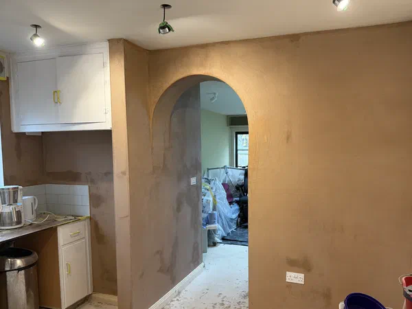 Living Room Renovation Plastering
